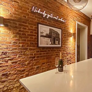 Nobody Gets Out Sober! Premium Neon Sign (Made in Britain)