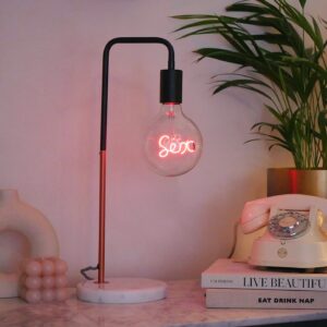 Table lamp Gold, Copper or Nickel with real marble base